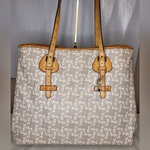 Celine Horse and Carriage Beige and Tan Tote Bag